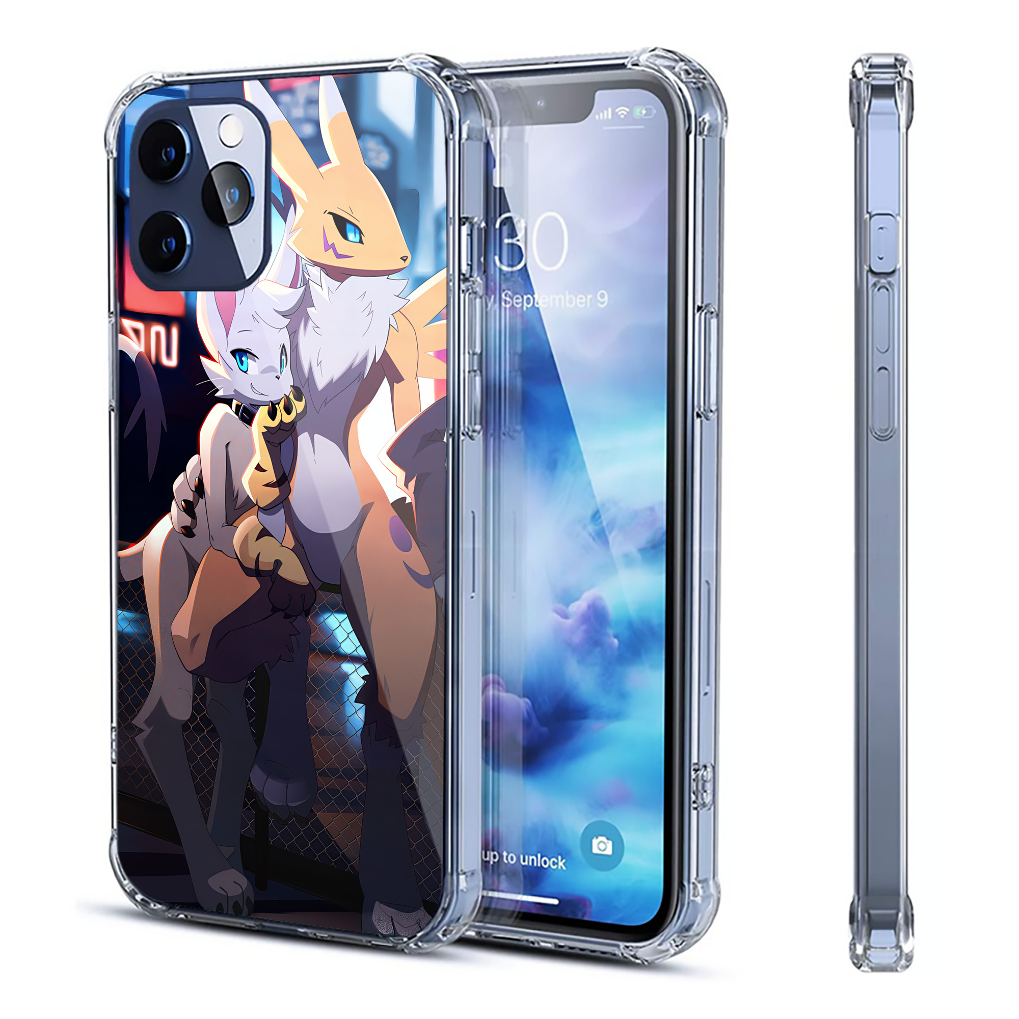 （画像用） Digimon デジタルモンスター/デジモン 【iPhone 12シリーズ対応】透明スマホケース（クリアソフトケース）